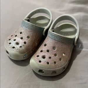 Toddler Glitter Crocs Size 8